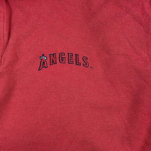Nike Team x Angels Mens Size 2XL Red Polo Shirt Short Sleeve Lightweight Dri Fit - Picture 5 of 9